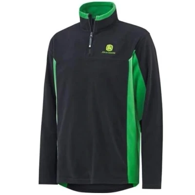 Afbeelding van JOHN DEERE Zwarte en groene fleece trui, Zwart/Groen