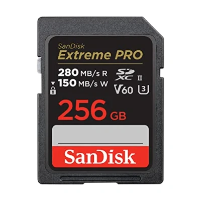 Image de Carte mémoire SD SanDisk Extreme Pro 256 Go Noir