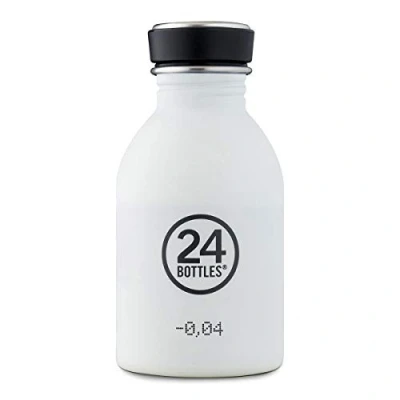 Afbeelding van 24Bottles Urban drinkfles 250 ml dagelijks gebruik zwart, wit roestvrij staal