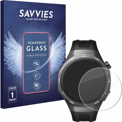 Afbeelding van Savvies Glazen schermbeschermer, Smartwatch beschermfolie, Transparant