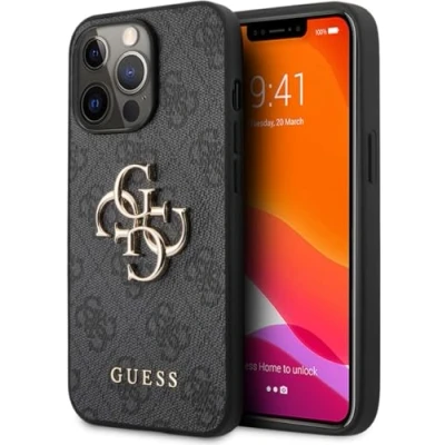 Afbeelding van Guess 4G Metal Logo Case iPhone 13 Pro Max grijs GUHCP13X4GMGGR