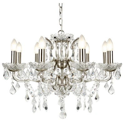 Afbeelding van Searchlight Paris Luster Ø 70 X 135 Cm Satijn Zilver