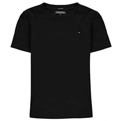 Image de Tommy Hilfiger Boys Basic Cn Knit S/S Kb0kb04140 T shirt en tricot pour enfants, Noir (Météorite), 8 ans