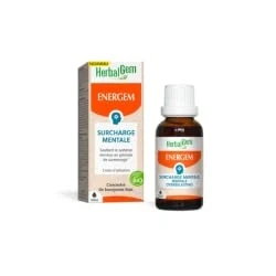 Afbeelding van HERBALGEM EnerGem Biologische Mentale Overbelasting en Weerstand Voedingssupplement Gemmotherapie Concentraat 30 ml