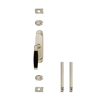 Afbeelding van Intersteel Kruk espagnolet links Ton 222 met stangenset 2x 1250 mm nikkel mat/ebbenhout