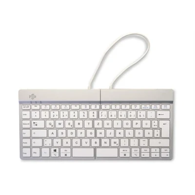 Image de R Go Split break Clavier with integrated indicator sans fil Bluetooth 5.0 QWERTZ Allemand blanc