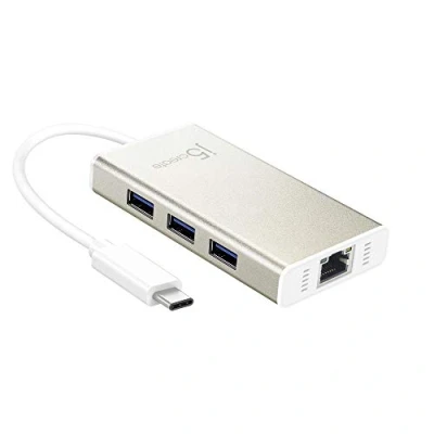 Afbeelding van j5create JCH471 Netwerkadapter USB C Gigabit Ethernet x 1 + 3.0 3 aluminium
