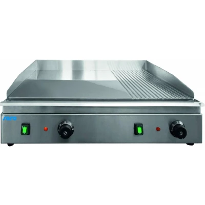 Afbeelding van Bakplaat verchroomd glad gegroefd 3,5kW (H)24x(B)72x(D)46