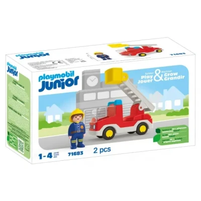 Afbeelding van Playmobil Junior Brandweerwagen met Ladder 71683
