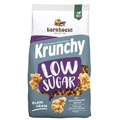 Afbeelding van Barnhouse Krunchy Low Sugar Plain Grain Biologische Muesli 375GR