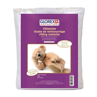 Afbeelding van Glorex Wattenvulling, wit, 150 g, katoen, wol, 26 x 21 10 cm, 8 stuks