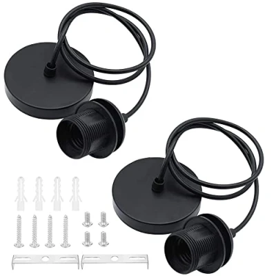 Afbeelding van ZHIQIN E27 Hanglampen Accessoires Retro Hanglamp Plafondkroonluchter Lamp Lamphouder met Kabel Ophangkabel Hangframe voor Bar, Café, Kledingwinkel, Hotel