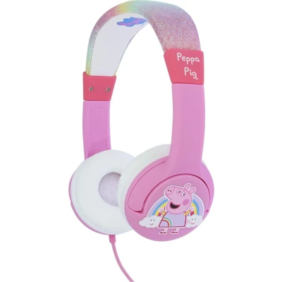 Afbeelding van Peppa Pig regenboog kinder koptelefoon volumebegrenzing verstelbaar comfortabel