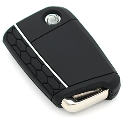 Afbeelding van sleutelhoes VB voor 3 toetsen auto sleutel silicone cover etui beschermhoes zwart, wit