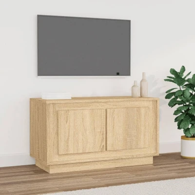 Afbeelding van Tv meubel 80x35x45 cm bewerkt hout sonoma eikenkleurig