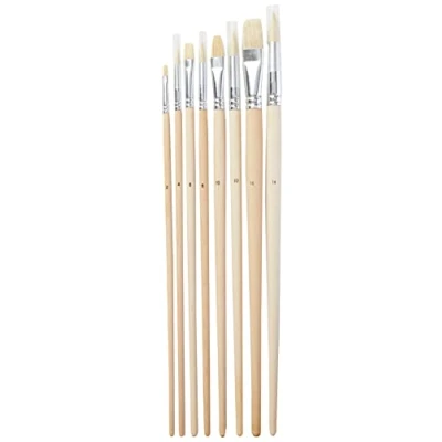 Afbeelding van Pébéo 950150 etui met 8 penselen, lange mouwen, mooi, wit