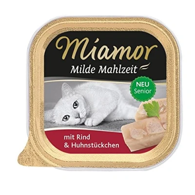 Afbeelding van Voordeelpakket: Miamor milde maaltijd Senior 16 x 100 g Kattenvoer Puur Gevogelte en Rund