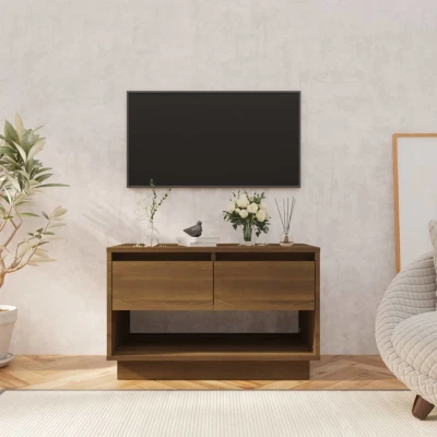 Afbeelding van Tv meubel 70x41x44 cm spaanplaat bruineikenkleurig