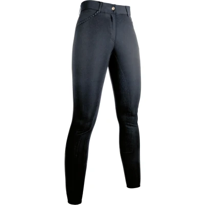 Image de HKM Pantalon d&#039;Équitation Rosegold Glamour Full Seat Noir/Or rose EU 38