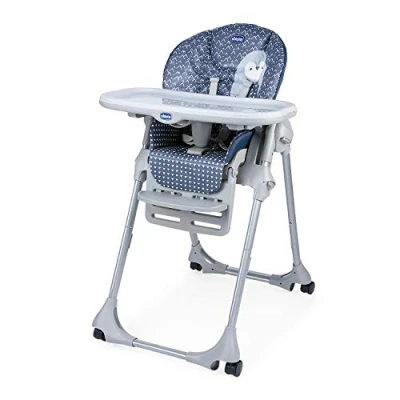 Afbeelding van Chicco Polly Easy Kinderstoel Inklapbare baby eetstoel Met stoelverkleiner Hoogte verstelbaar Pinguin