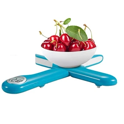 Afbeelding van CAMRY Opvouwbare keukenweegschaal, digitale weegschaal, elektronische 5 kg/1 g, lcd display, met tarra functie (blauw)