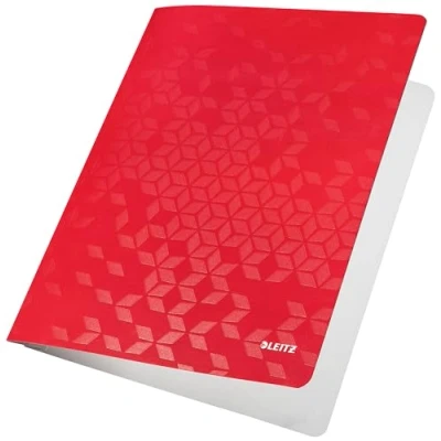 Image de Leitz Wow 30010026 Classeur plat en carton plastifié Capacité 250 feuilles Rouge Format A4