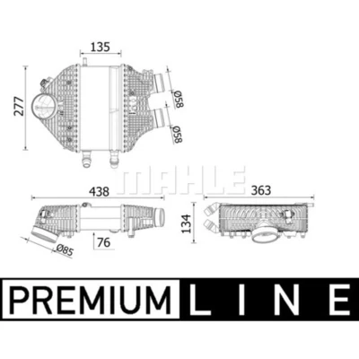 Afbeelding van MAHLE ORIGINAL CI 618 000P Intercooler Met sensor BMW: 3 Saloon, 4 Coupe