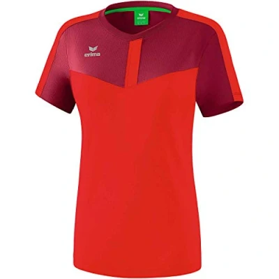 Afbeelding van Erima Dames functioneel shirt Squad, wijnrood/rood