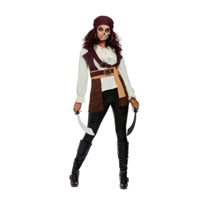 Afbeelding van Smiffys Kostuum S Dark Spirit Pirate Bruin