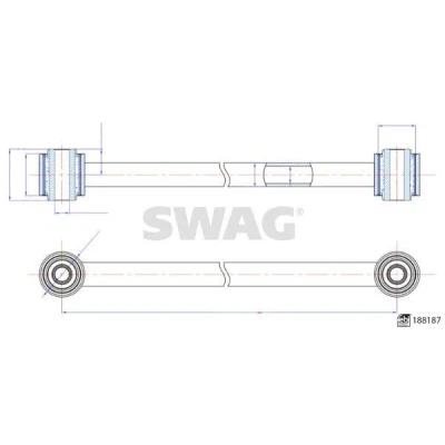 Afbeelding van Swag Stang/Steun wielophanging 33 11 0578