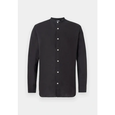 Afbeelding van JACK&amp;JONES JJEBREEZE LINEN BLEND BAND SHIRT LS SN Heren Overhemd Black
