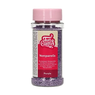 Afbeelding van FunCakes Suikerdecoratie Musketzaad Paars 80g Eetbare Taartdecoratie