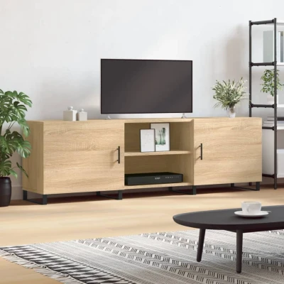 Afbeelding van Tv meubel 150x30x50 cm bewerkt hout sonoma eikenkleurig