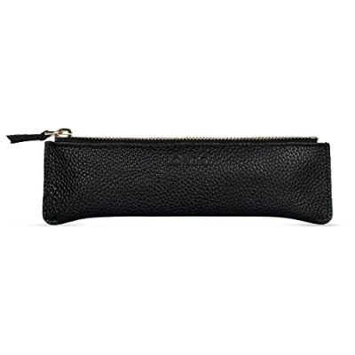 Afbeelding van Londo Pennenetui van echt leer, met ritssluiting (zwart), zwart., Pen Case