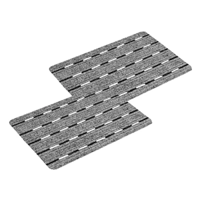 Afbeelding van ASTRA Set van 2 robuuste deurmat voor buiten, antislip, deurmatten voordeur, terras, tuin, 40 x 60 cm, grijs
