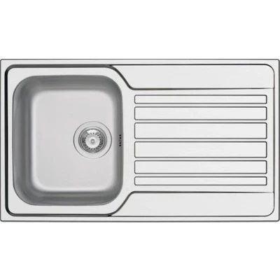Afbeelding van Nemo Go Charon spoeltafel 86 x 50 cm 92 met 1 bak afvoerplug en sifon inclusief roestvrij staal gepolijst