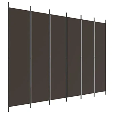 Afbeelding van vidaXL Scheidingswand, 6 panelen, bruin, 300 x 220 cm, stof