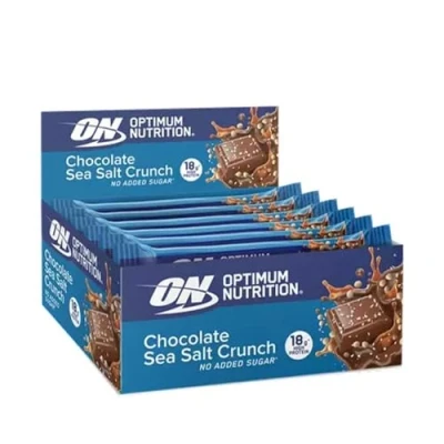Afbeelding van Optimum Nutrition Crunchy Protein Bar 12repen Chocolate Sea Salt Crunch