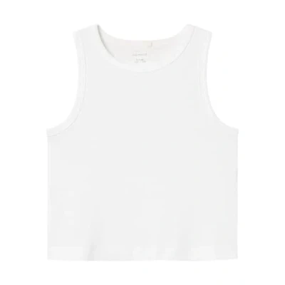 Afbeelding van Name It Top Nkfnakal Sl Crop Noos 13236672 Bright White Dames Maat 116