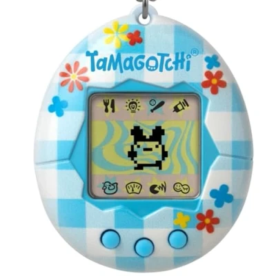 Afbeelding van Bandai Tamagotchi Original Flower Vichy Shell Cyber Pet 90s speelgoed voor volwassenen en kinderen met ketting Retro virtuele dieren zijn geweldig of cadeaus