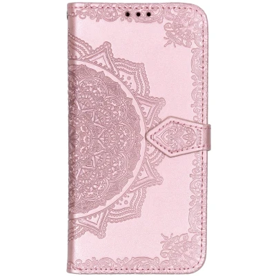 Afbeelding van Hoesje Met Pasjeshouder Geschikt voor Samsung Galaxy A50 / A30s Mandala Bookcase Lichtroze