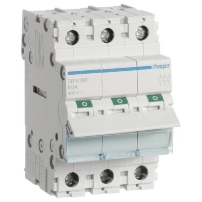Afbeelding van Hager SBN390 Uitschakelaar 3 polig 100 A 3x NO 400 V