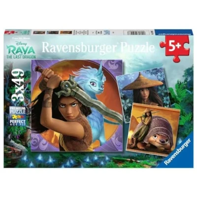 Afbeelding van Ravensburger Puzzels 3x49 stukjes, dappere krijger/Disney Raya en de laatste Dragon and The Last Child, 4005556050987, 0