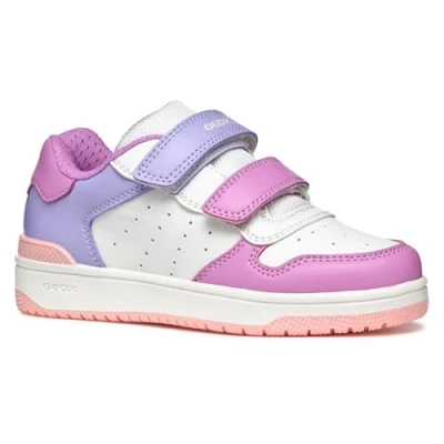Image de Geox Fille J Washiba Girl B Basket, White Cyclamen, 37 EU