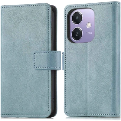 Afbeelding van imoshion Hoesje Geschikt voor Oppo A40 / A40M A60 (5G) Met Pasjeshouder Luxe Bookcase Lichtblauw