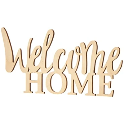 Afbeelding van Rayher Houtschrift &quot;Welcome home&quot;, FSC 100%, natuur, 24,5x11,6x0,4cm, SB Btl 1 stuk, 46419505