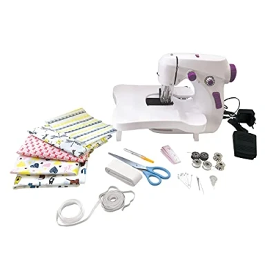Afbeelding van Lexibook, geweldig Naatlatelier, naaimachine, 5 stofcoupons &amp; accessoires inbegrepen, Wit / paars, SW200