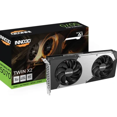 Afbeelding van INNO3D GeForce RTX 5070 TWIN X2 Videokaart 12GB GDDR7 PCIe 5.0 1x HDMI, 3x DisplayPort