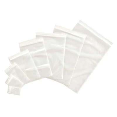 Afbeelding van LEO&#039;s 500 zakjes met druksluiting, 100 x 150 mm, 50 my, transparante polyethyleen zakken ritssluiting, hersluitbare zakken, plastic ritssluiting