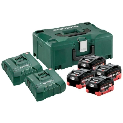Afbeelding van Metabo 685135000 18V LiHD accu starterset (4x 8.0Ah accu) + 2x lader in Metaloc